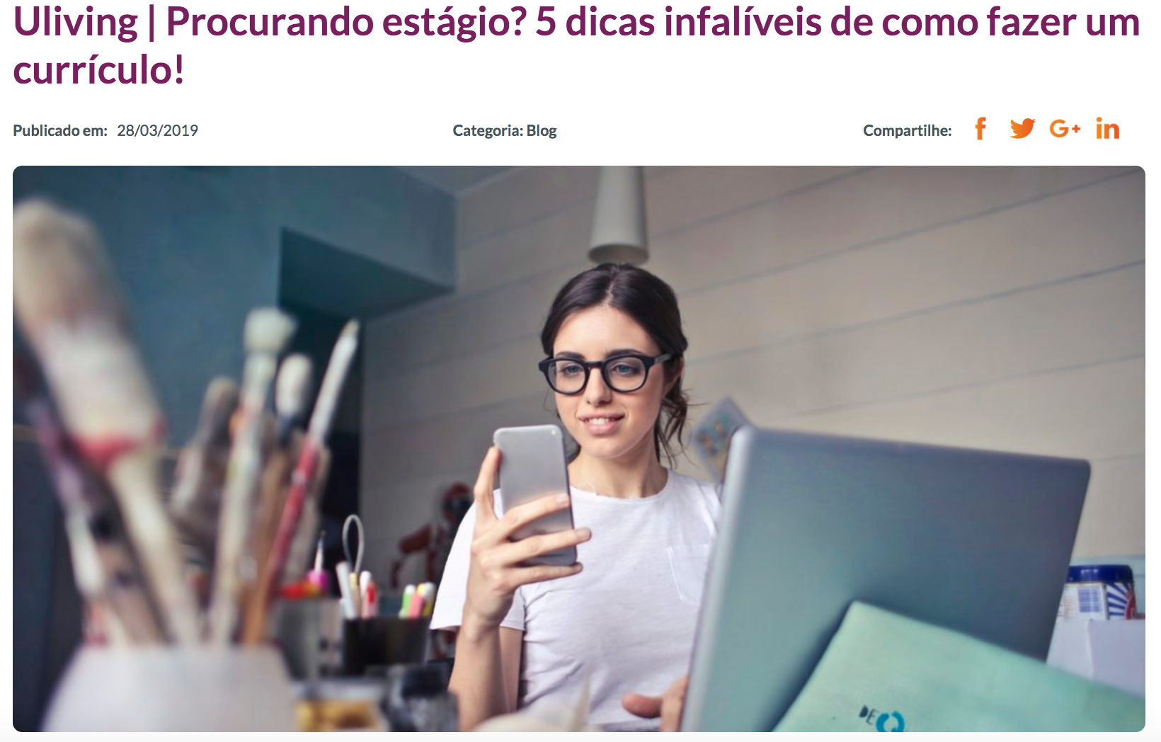 Uliving – Como fazer um currículo