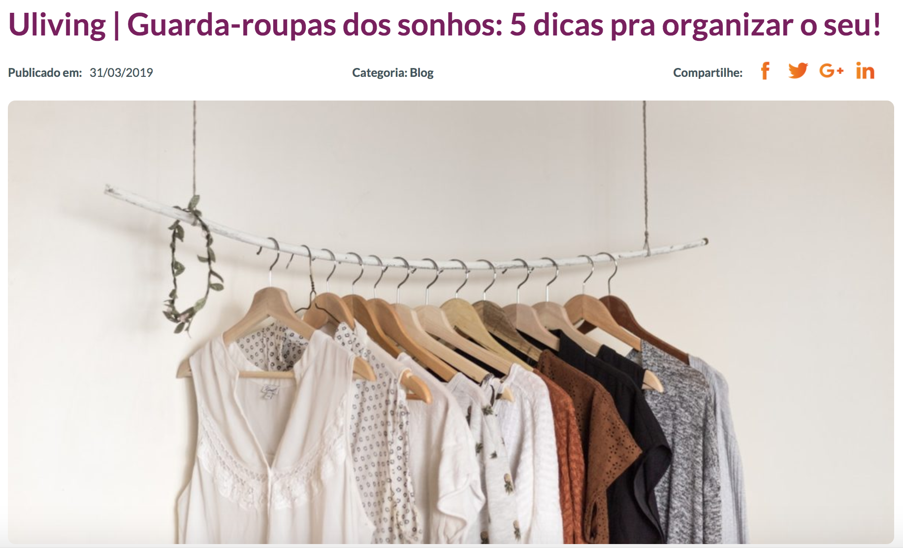 Uliving – Guarda-roupa dos sonhos