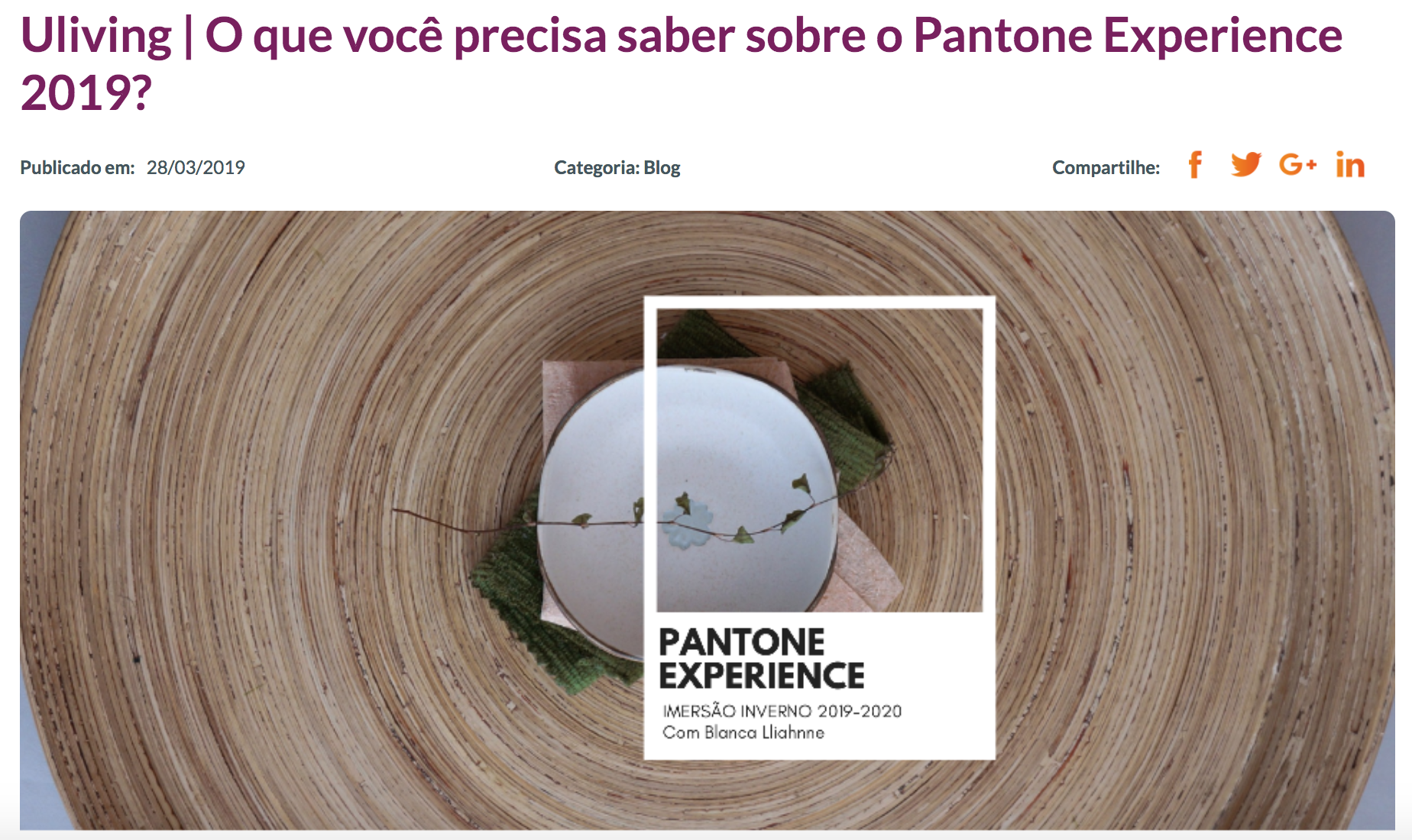 Uliving – Pantone Experience